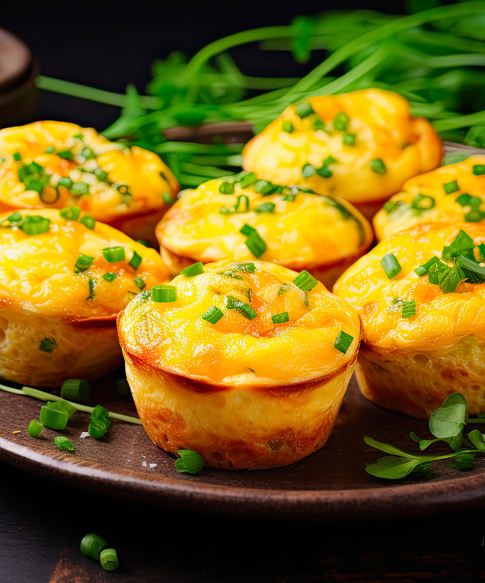 Cheese-topped egg muffins
