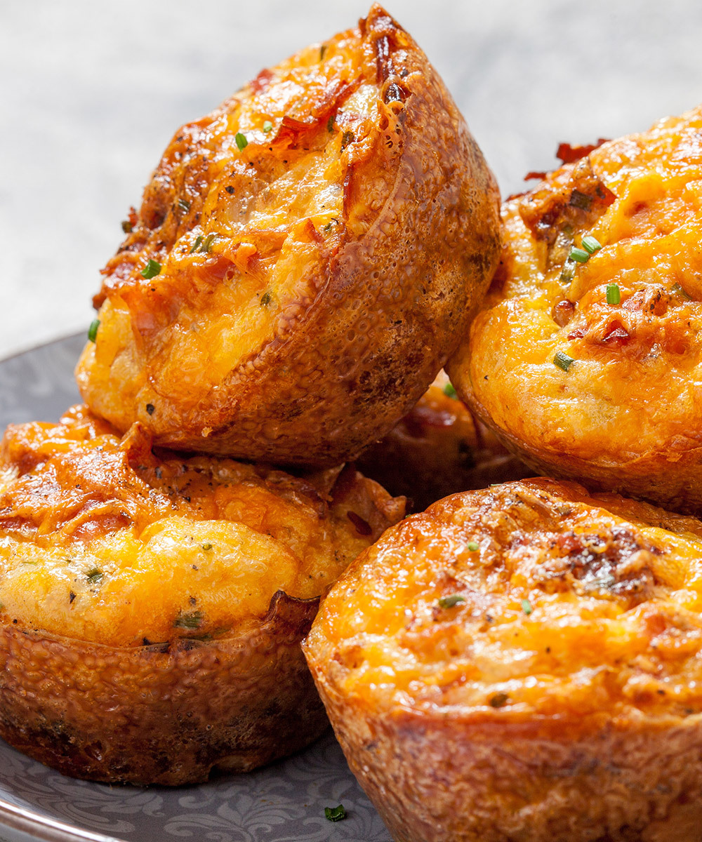 Plate of sausage egg muffins