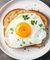 Sunny side egg on white toast