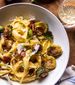 Carbonara with brussel sprouts