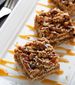 Pumpkin spice pecan bars drizzled with caramel